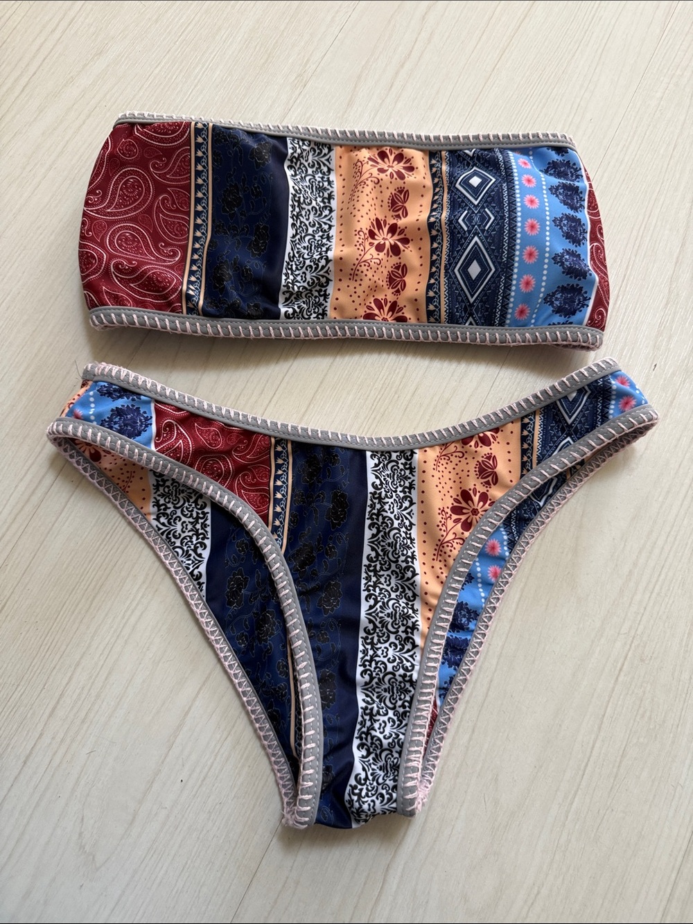 Zaful Bandana Print Bikini Set